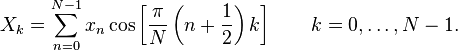 DCT-II Formula