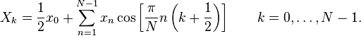 DCT-III Formula