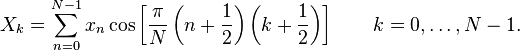 DCT-IV Formula